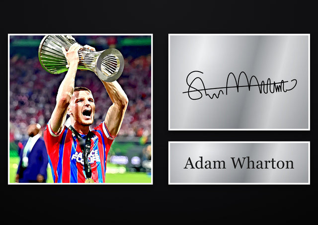 Adam Wharton Crystal Palace pre-printed autograph print