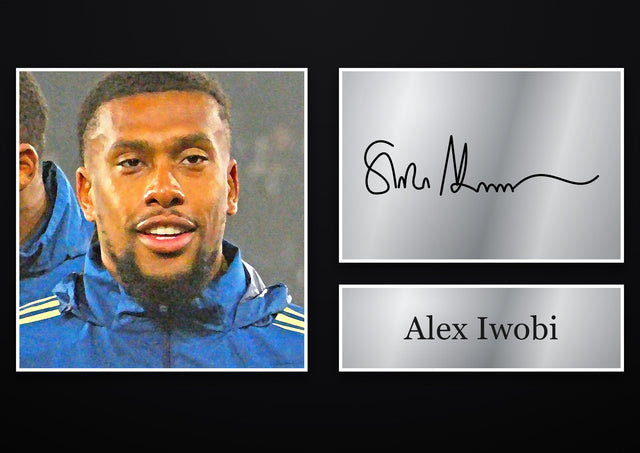 Alex Iwobi Fulham pre-printed autograph print