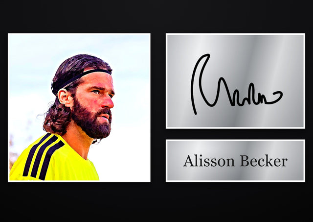 Alisson Becker Liverpool pre-printed autograph print