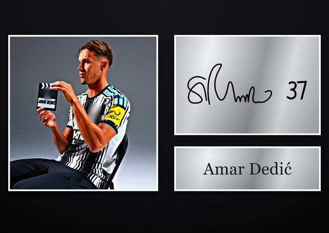 Amar Dedić Newcastle United pre-printed autograph print