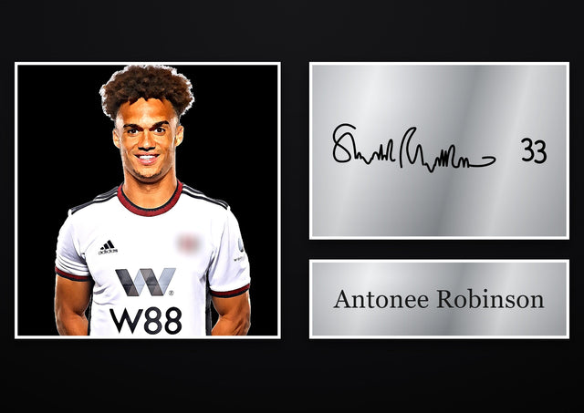 Antonee Robinson Fulham pre-printed autograph print