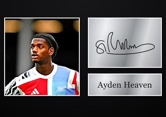 Ayden Heaven Manchester United pre-printed autograph print