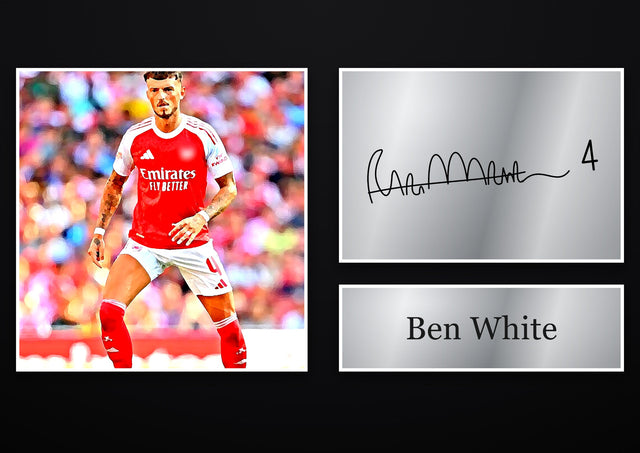 Ben White Arsenal pre-printed autograph print