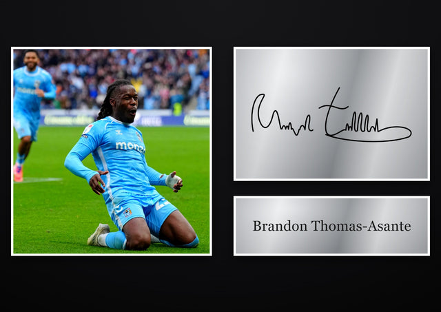 Brandon Thomas-Asante Coventry City pre-printed autograph print