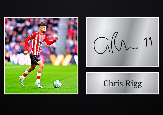 Chris Rigg Sunderland pre-printed autograph print