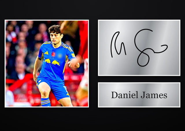 Daniel James Leeds United pre-printed autograph print