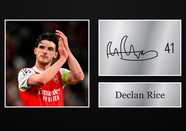 Declan Rice Arsenal pre-printed autograph print