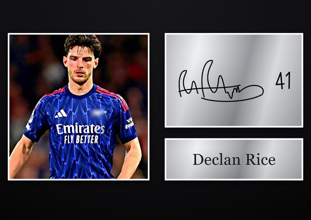 Declan Rice Arsenal pre-printed autograph print