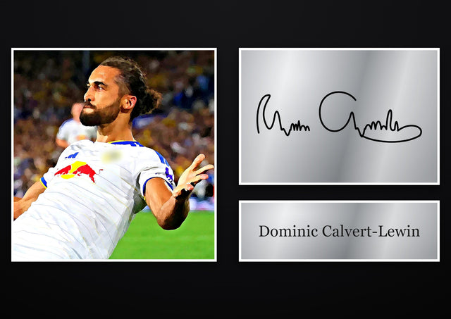 Dominic Calvert-Lewin Leeds United pre-printed autograph print