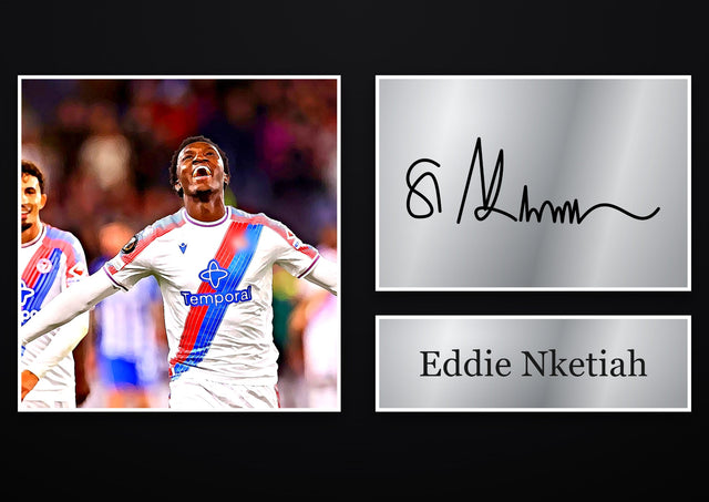 Eddie Nketiah Crystal Palace pre-printed autograph print