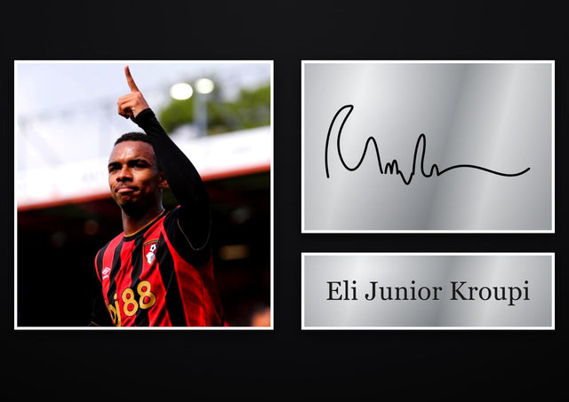 Eli Junior Kroupi Bournemouth pre-printed autograph print