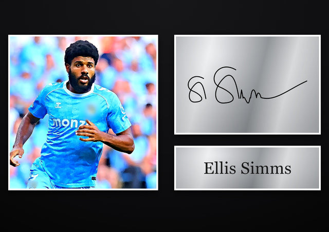 Ellis Simms Coventry City pre-printed autograph print
