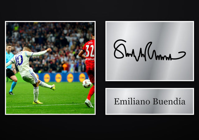 Emiliano Buendía Aston Villa pre-printed autograph print