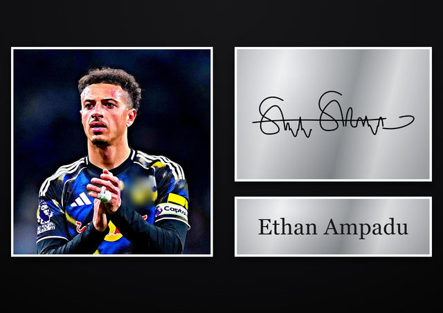 Ethan Ampadu Leeds United pre-printed autograph print