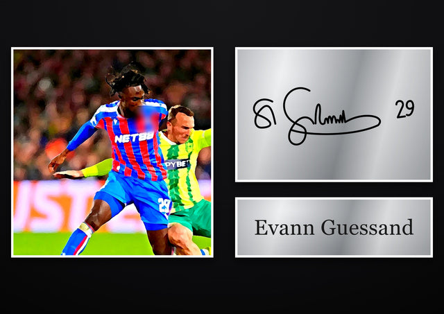 Evann Guessand Crystal Palace pre-printed autograph print
