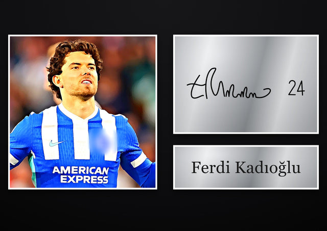 Ferdi Kadıoğlu Brighton & Hove Albion pre-printed autograph print
