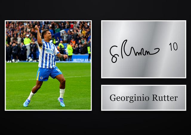 Georginio Rutter Brighton & Hove Albion pre-printed autograph print