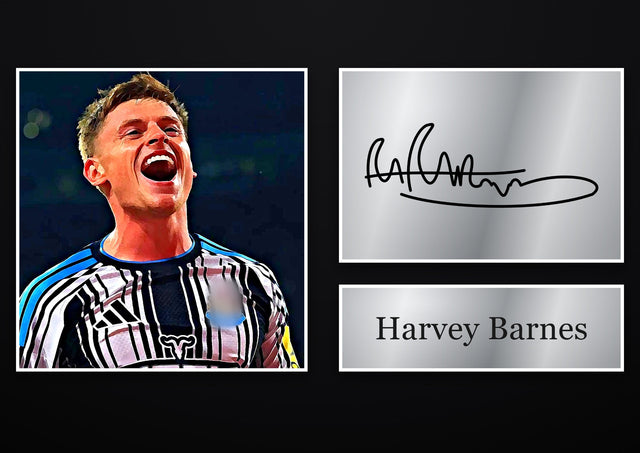 Harvey Barnes Newcastle United pre-printed autograph print