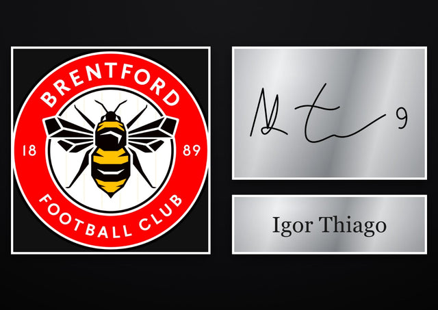 Igor Thiago Brentford pre-printed autograph print