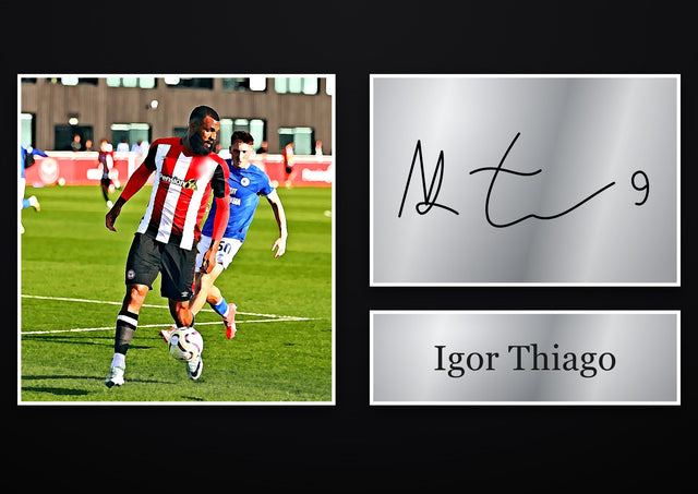 Igor Thiago Brentford pre-printed autograph print