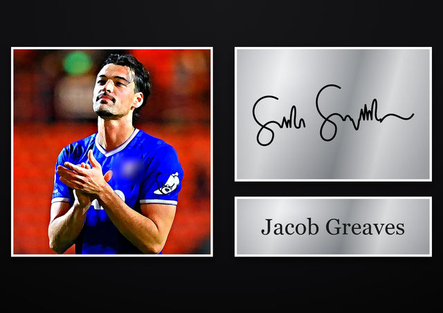 Jacob Greaves Ipswich Town pre-printed autograph print