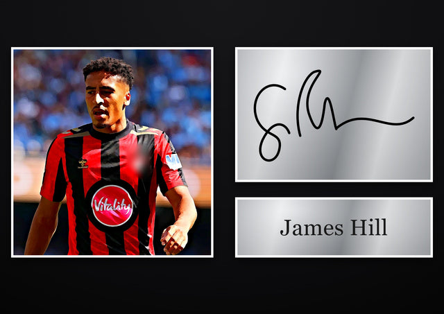 James Hill Bournemouth pre-printed autograph print