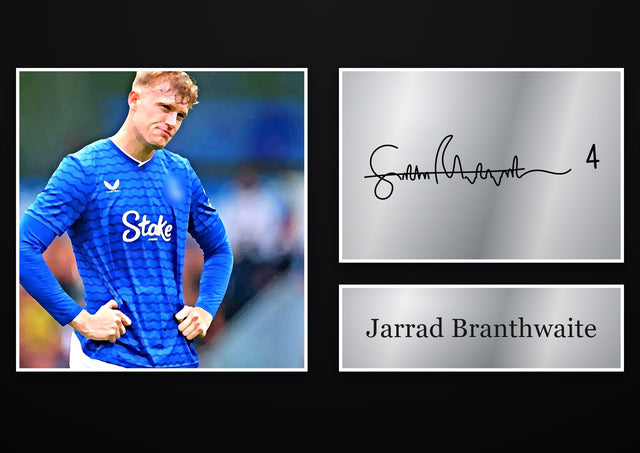 Jarrad Branthwaite Everton pre-printed autograph print