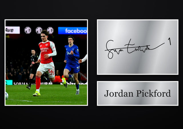 Jordan Pickford Everton pre-printed autograph print