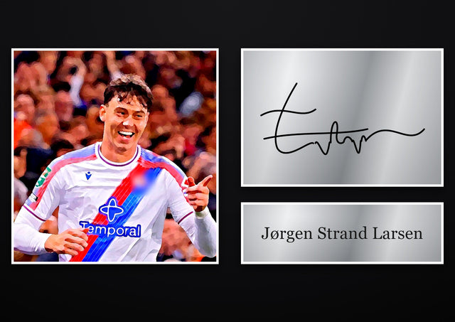 Jørgen Strand Larsen Crystal Palace pre-printed autograph print