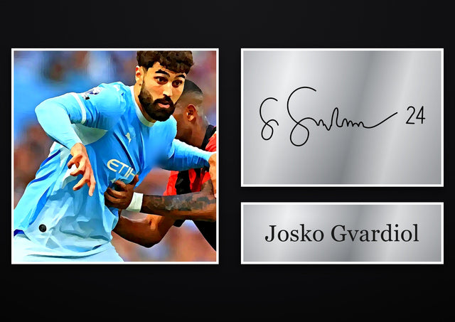 Josko Gvardiol Manchester City pre-printed autograph print