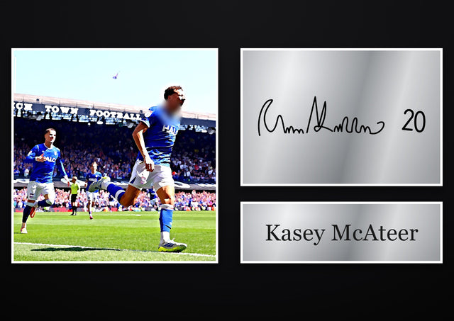 Kasey McAteer Ipswich Town pre-printed autograph print
