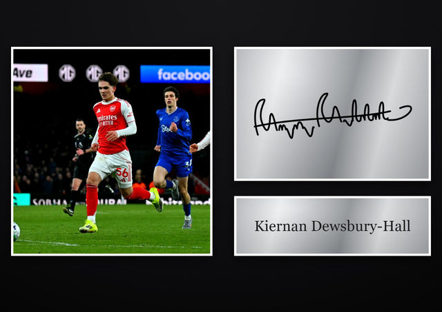 Kiernan Dewsbury-Hall Everton pre-printed autograph print