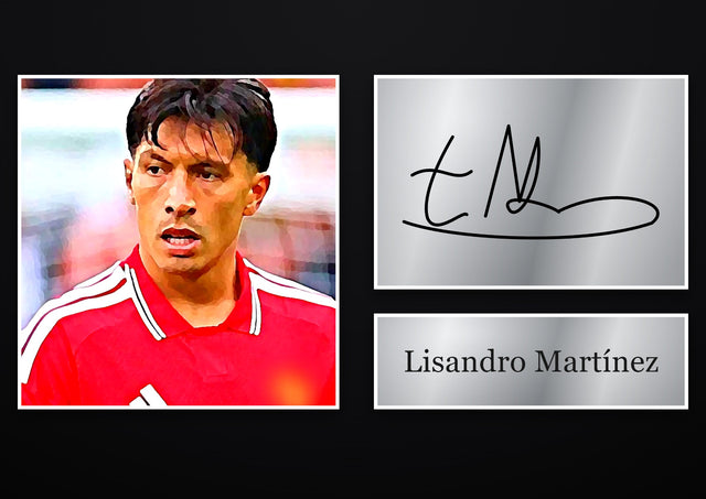 Lisandro Martínez Manchester United pre-printed autograph print