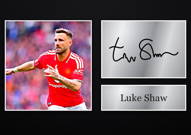 Luke Shaw Manchester United pre-printed autograph print