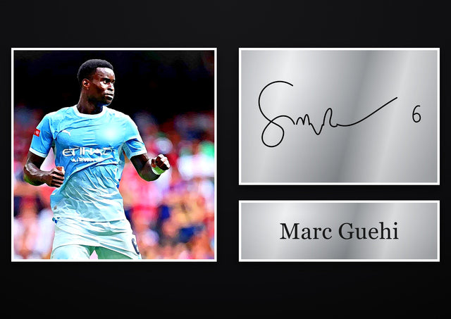 Marc Guehi Manchester City pre-printed autograph print