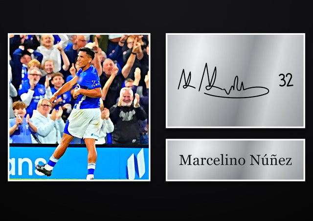 Marcelino Núñez Ipswich Town pre-printed autograph print