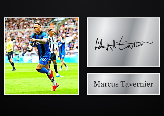 Marcus Tavernier Bournemouth pre-printed autograph print