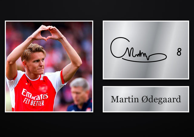 Martin Ødegaard Arsenal pre-printed autograph print