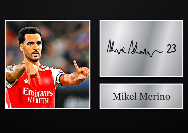Mikel Merino Arsenal pre-printed autograph print