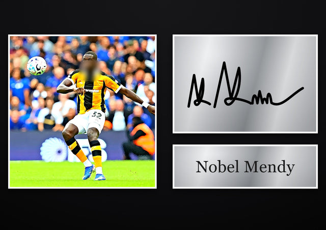 Nobel Mendy Hull City pre-printed autograph print