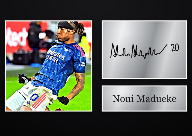 Noni Madueke Arsenal pre-printed autograph print