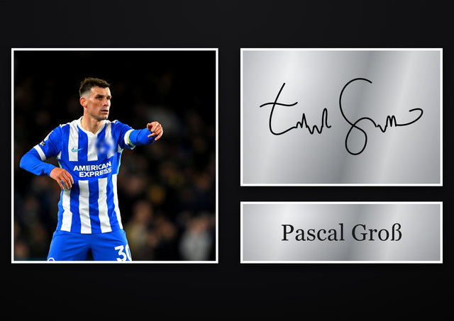 Pascal Groß Brighton & Hove Albion pre-printed autograph print