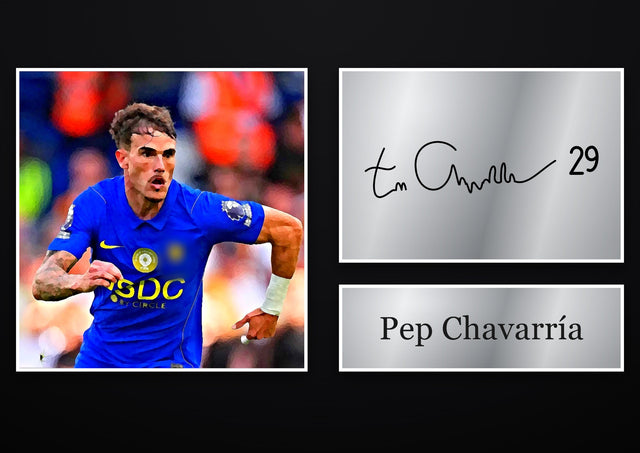 Pep Chavarría Chelsea pre-printed autograph print