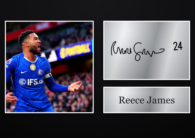 Reece James Chelsea pre-printed autograph print