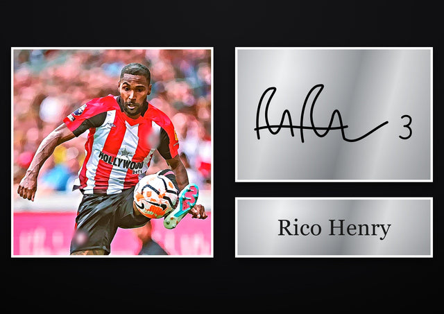Rico Henry Brentford pre-printed autograph print