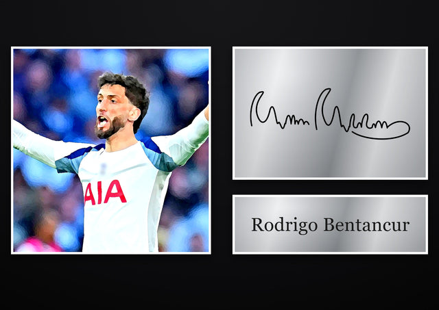 Rodrigo Bentancur Tottenham Hotspur pre-printed autograph print