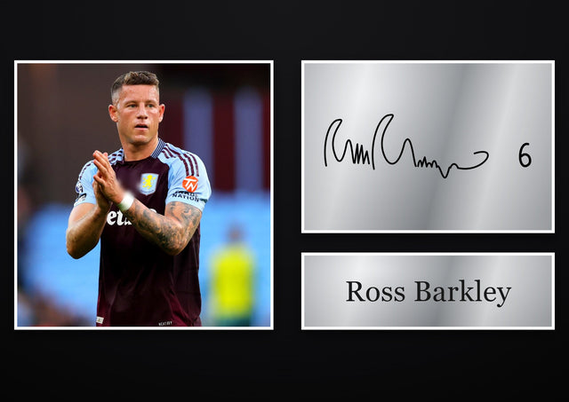 Ross Barkley Aston Villa pre-printed autograph print