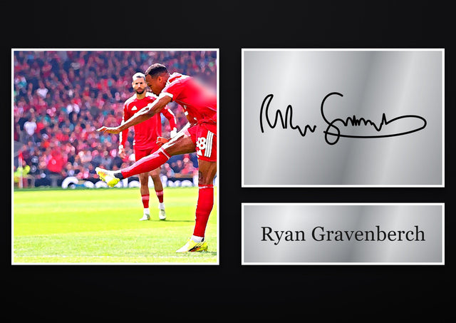 Ryan Gravenberch Liverpool pre-printed autograph print