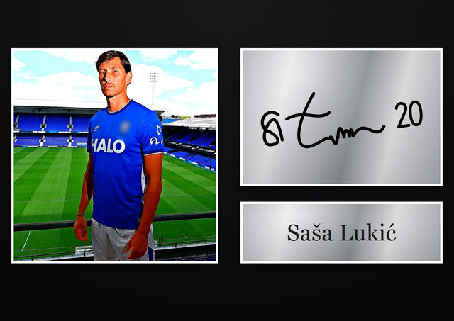 Saša Lukić Ipswich Town pre-printed autograph print