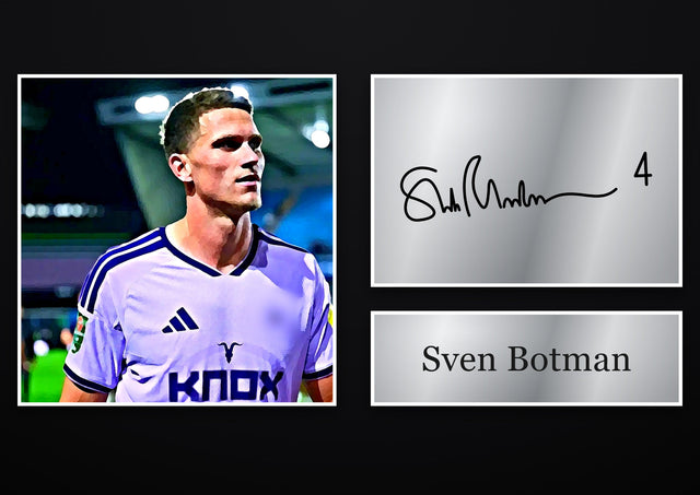 Sven Botman Newcastle United pre-printed autograph print
